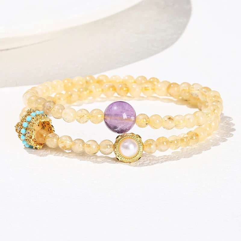 Double Layer Citrine Bracelet