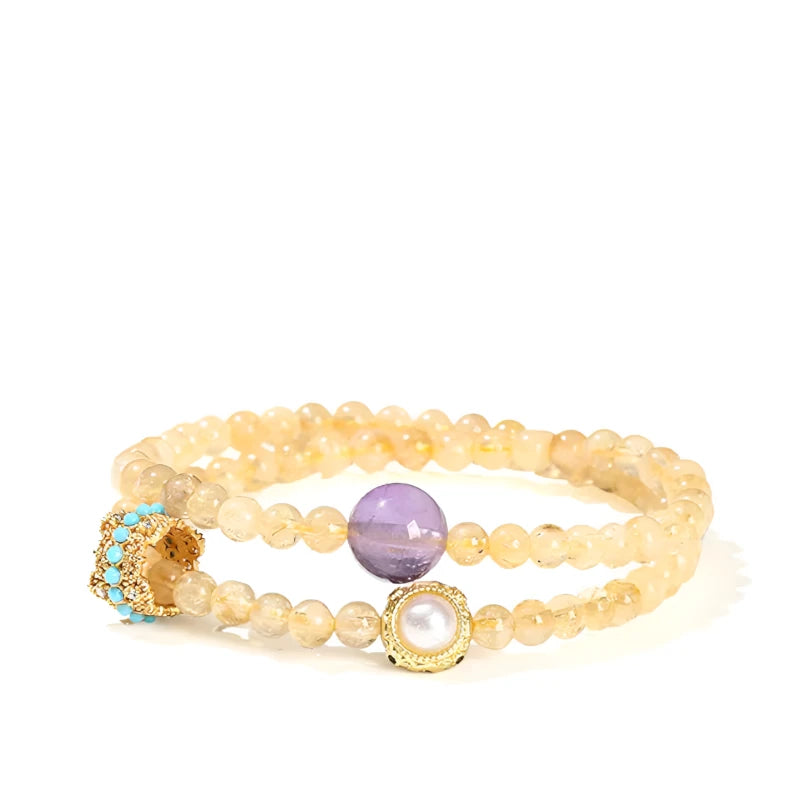 Double Layer Citrine Bracelet