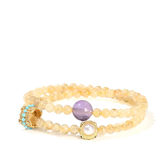 Double Layer Citrine Bracelet