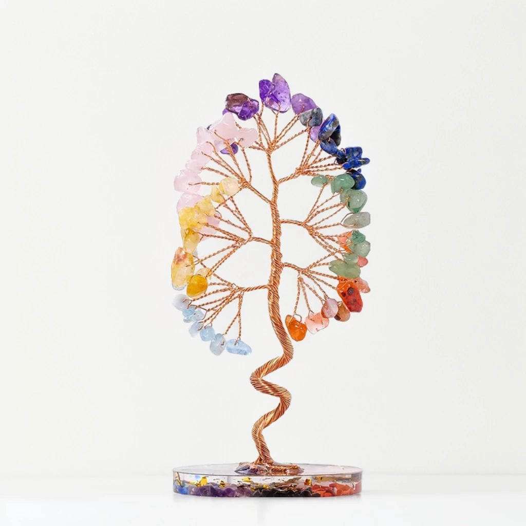 Twisted 7 Chakra Crystal Tree
