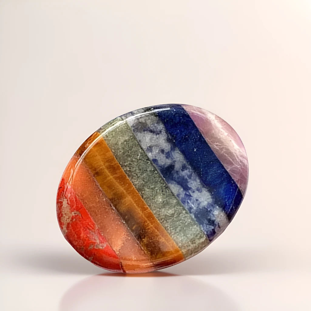 7 Chakras Worry Stone