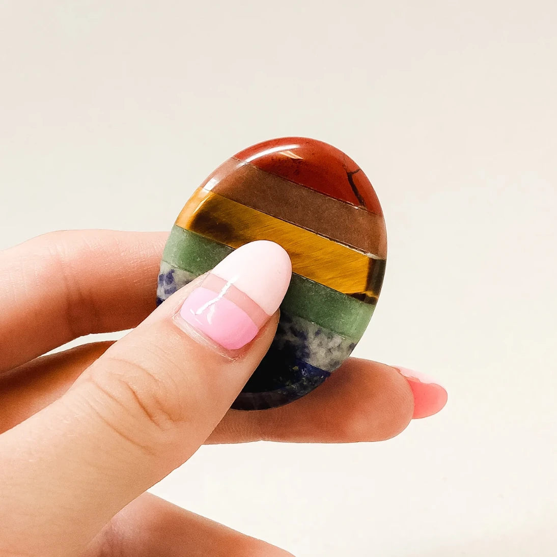 7 Chakras Worry Stone