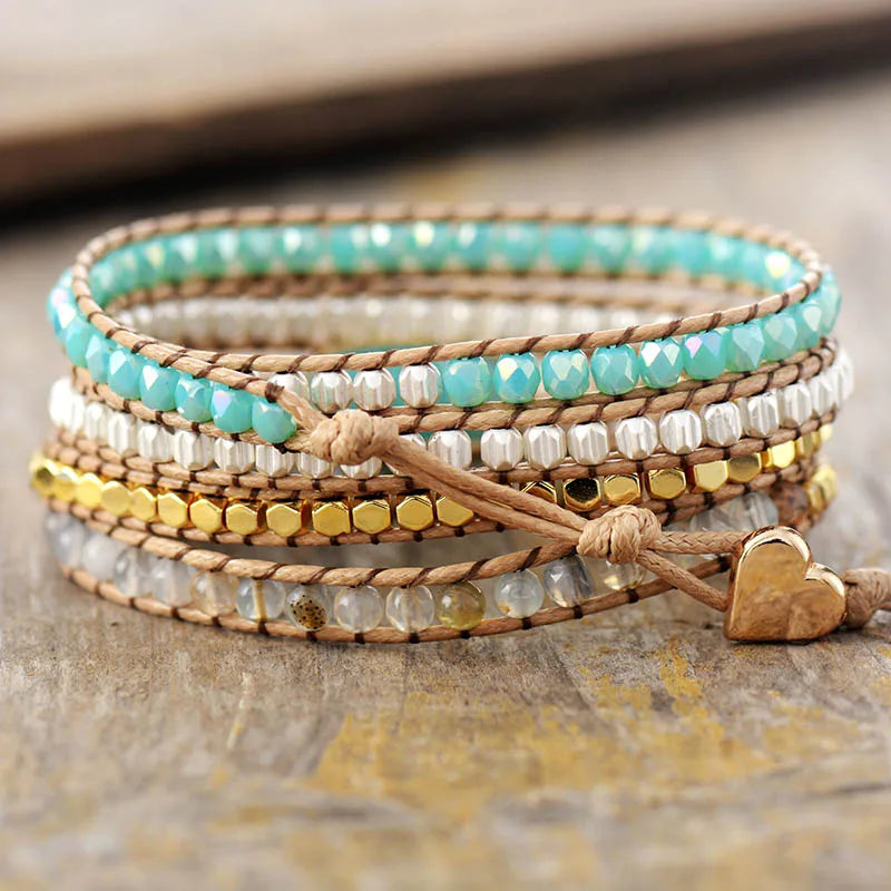 Trust & Courage Amazonite Wrap Bracelet