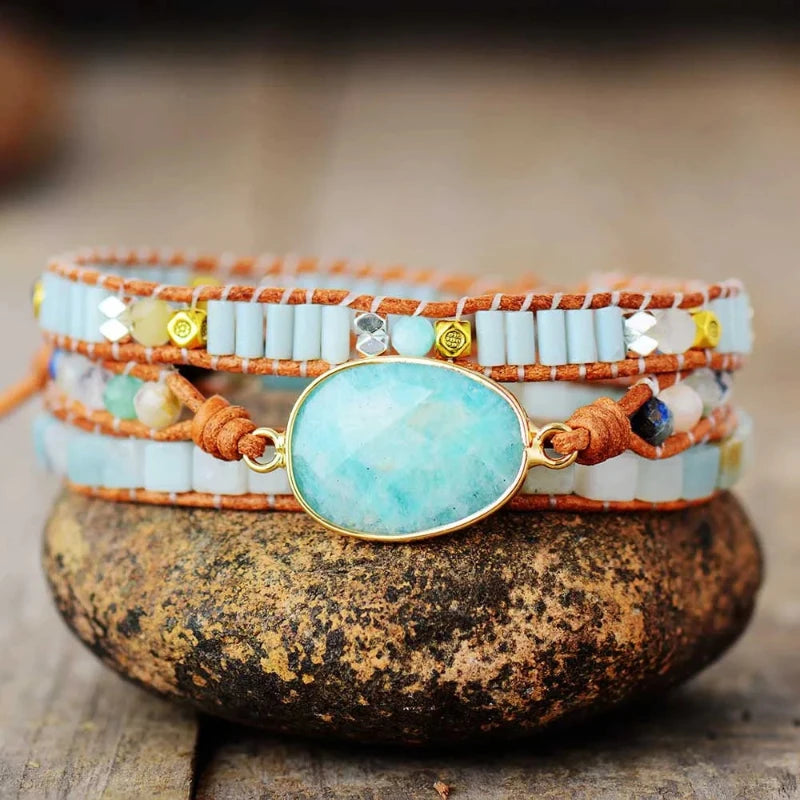 Amazonite Wrap Bracelet