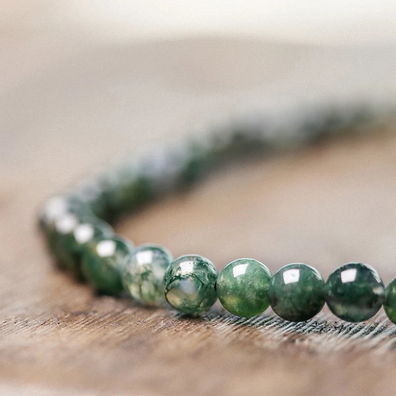 Moss Agate Copper Bracelet