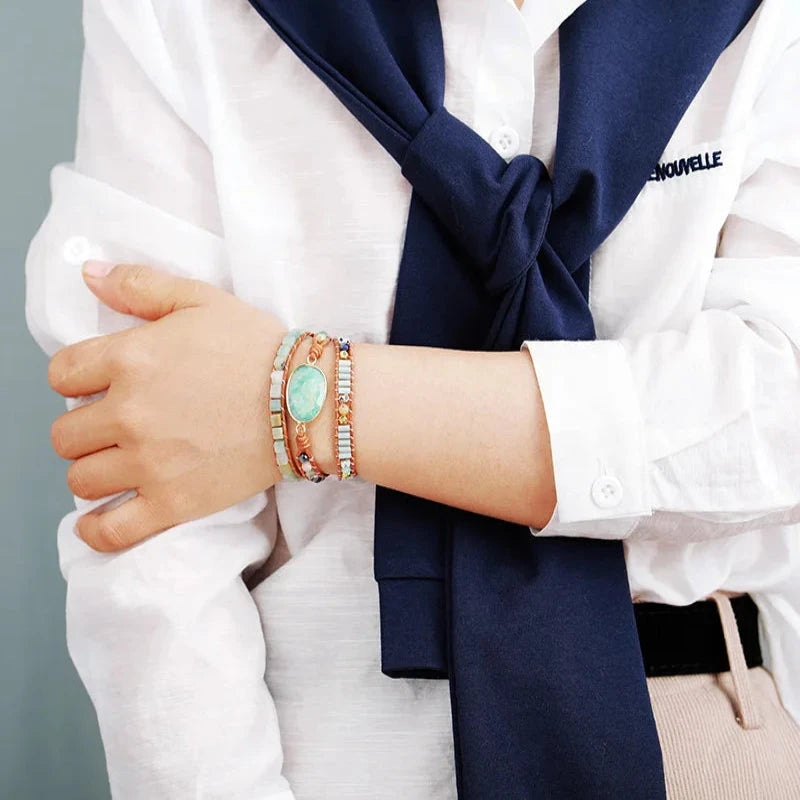 Amazonite Wrap Bracelet