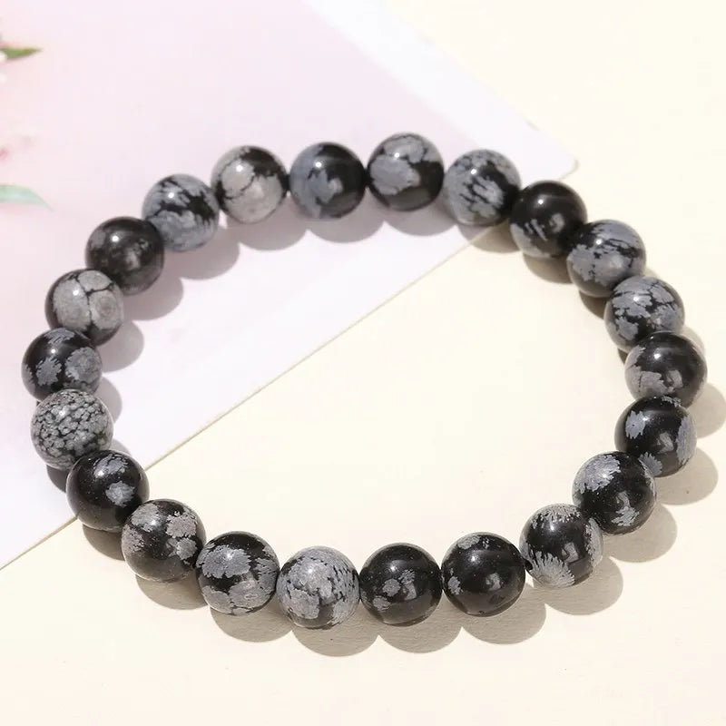 Snowflake Obsidian Bracelet