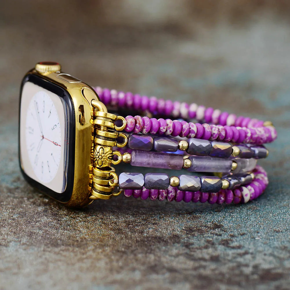 Royal Jasper Amethyst Apple Watch Strap