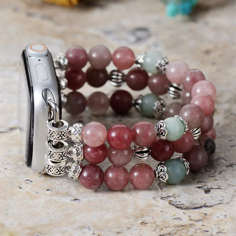 Pink Aventurine Apple Watch Strap