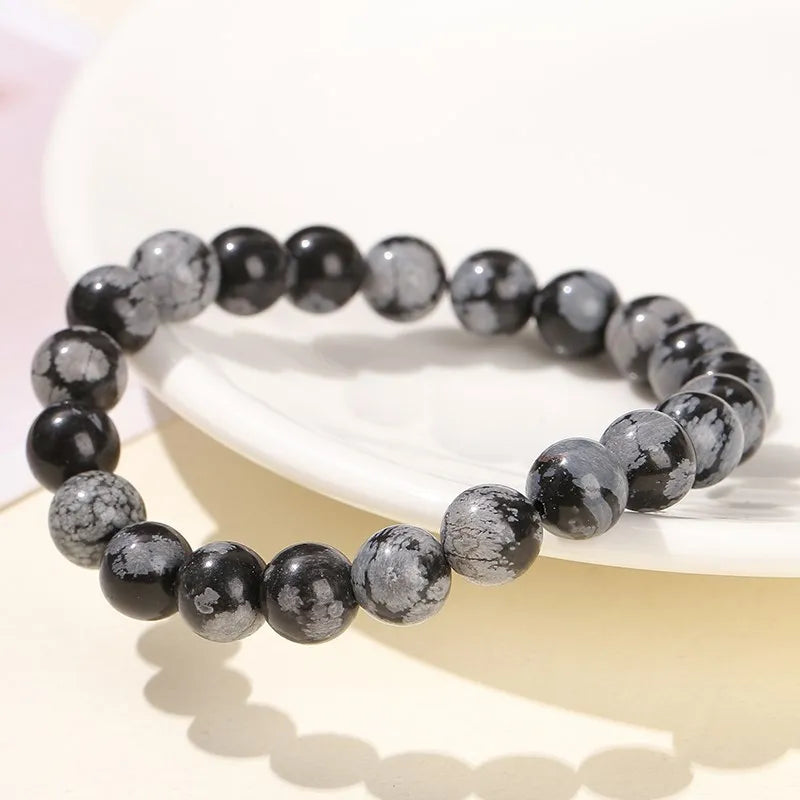 Snowflake Obsidian Bracelet
