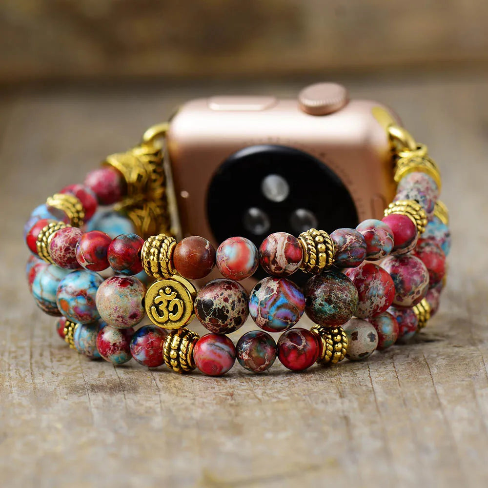 Crimson Jasper Apple Watch Strap