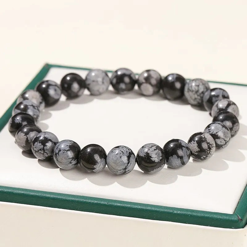 Snowflake Obsidian Bracelet