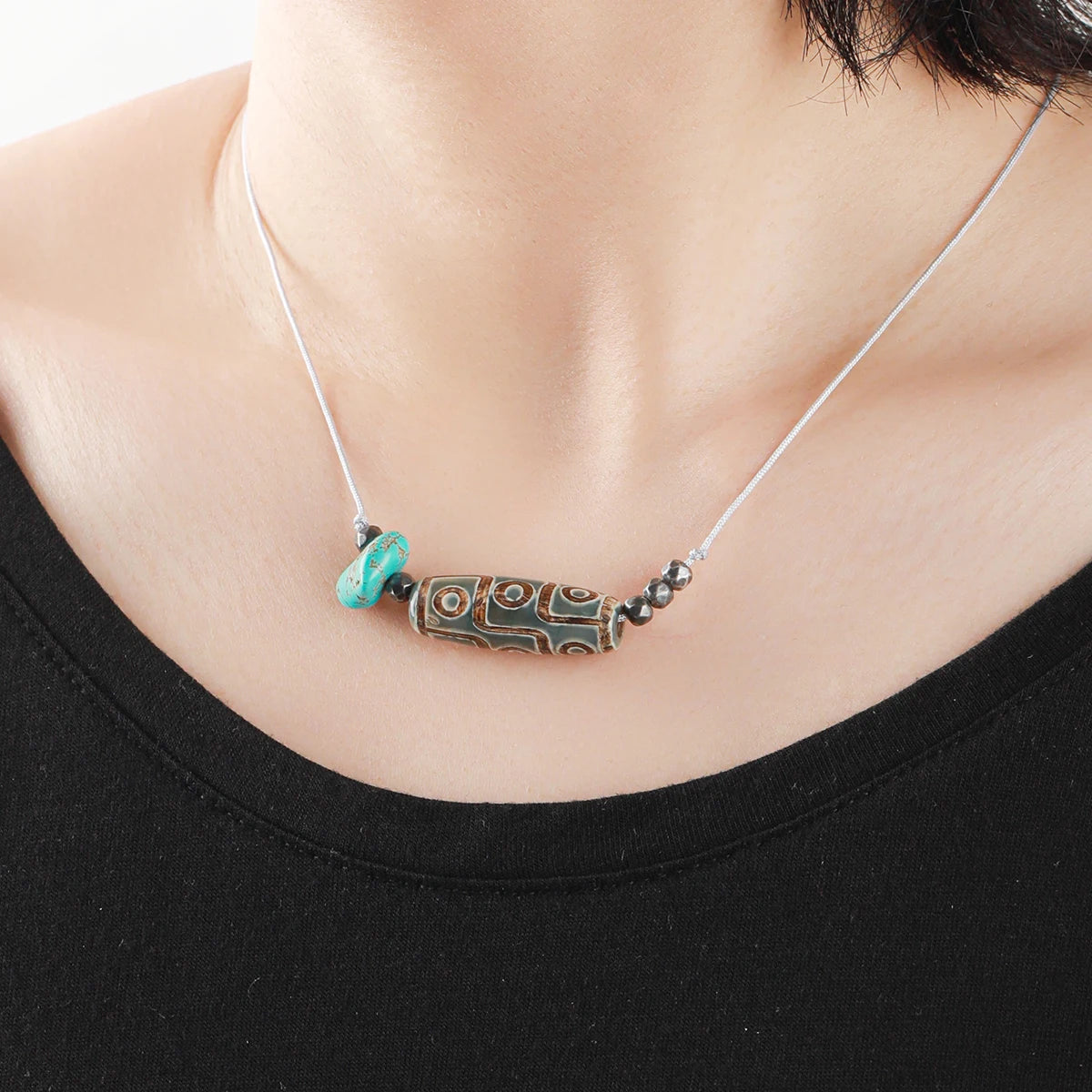 Tibetan Spirit Dzi Necklace