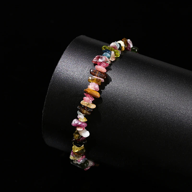 Rainbow Tourmaline Chain Bracelet