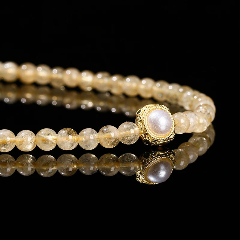 Double Layer Citrine Bracelet