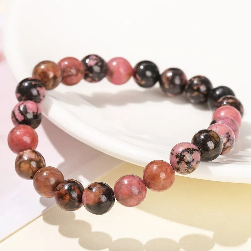 Black Line Rhodonite Bracelet