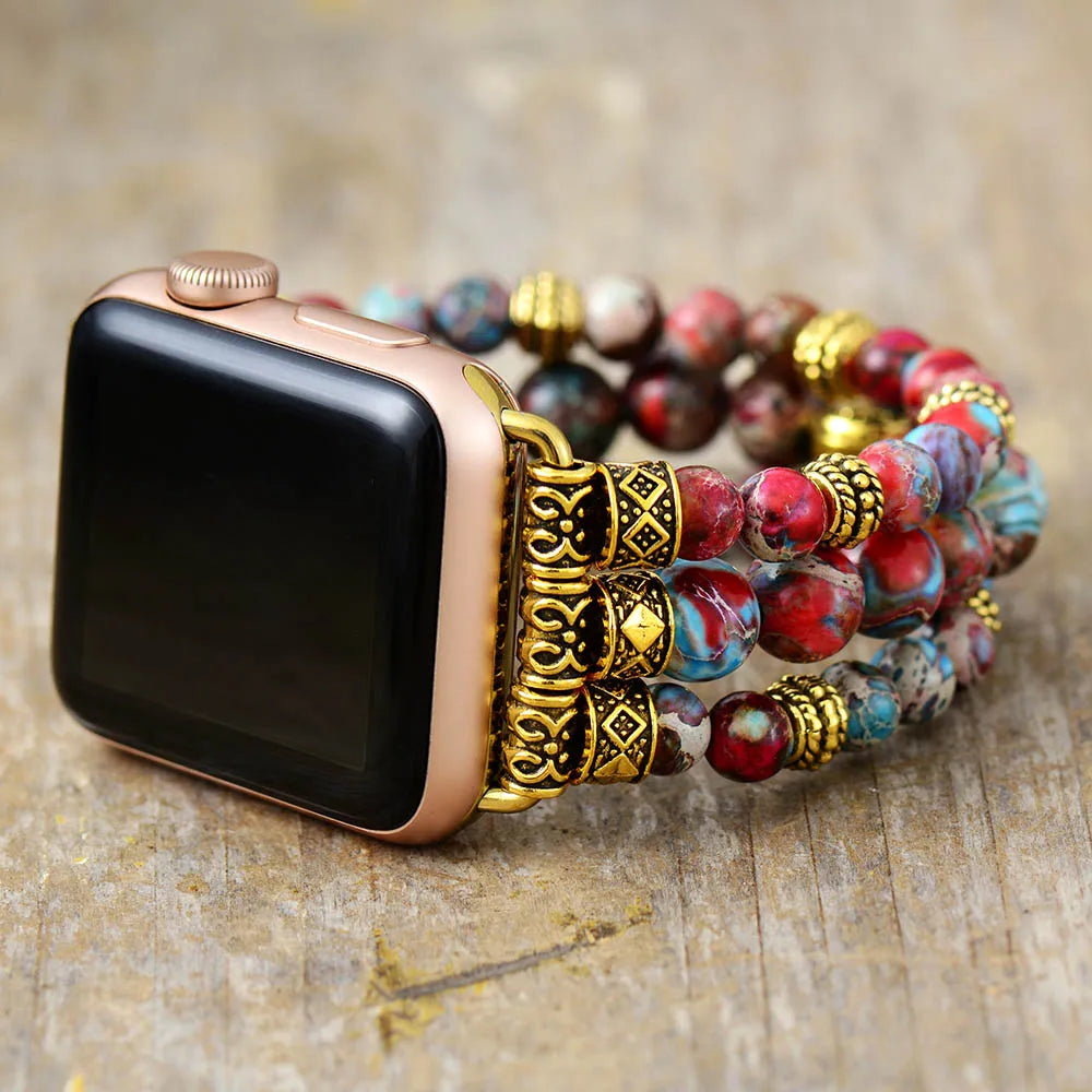 Crimson Jasper Apple Watch Strap