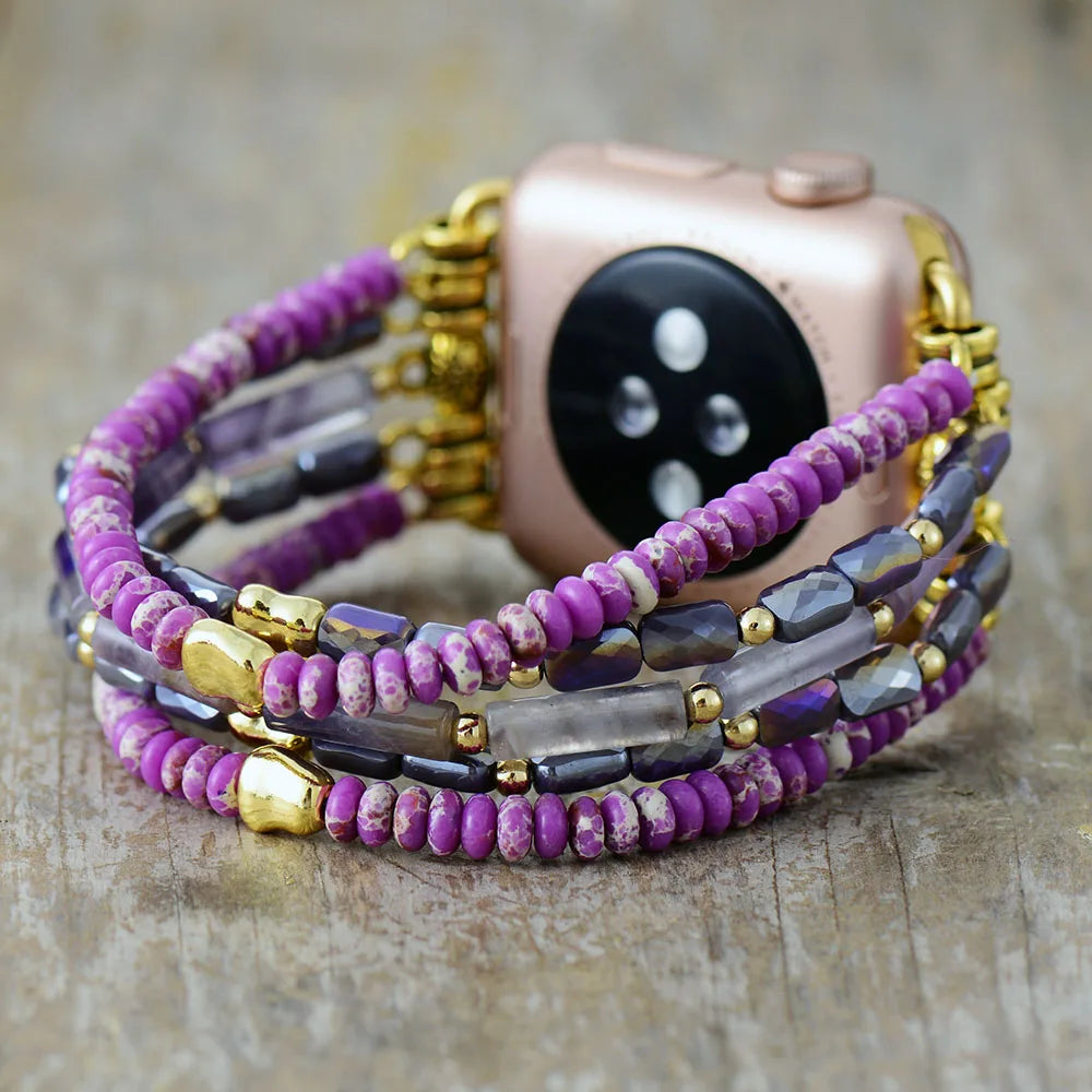 Royal Jasper Amethyst Apple Watch Strap