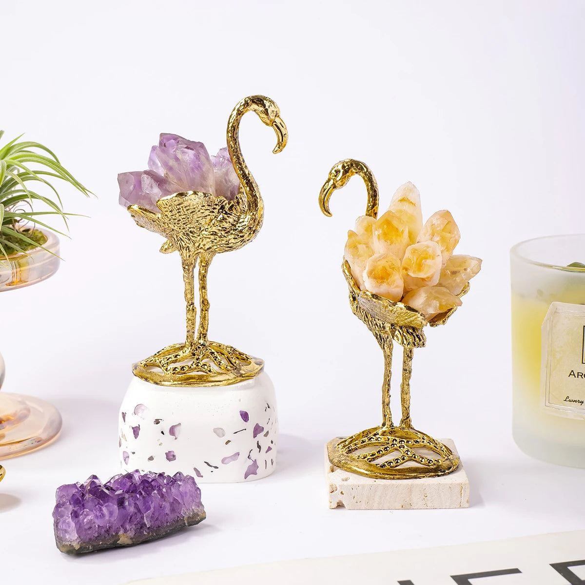 Dawn Dancer Crystal Flamingo