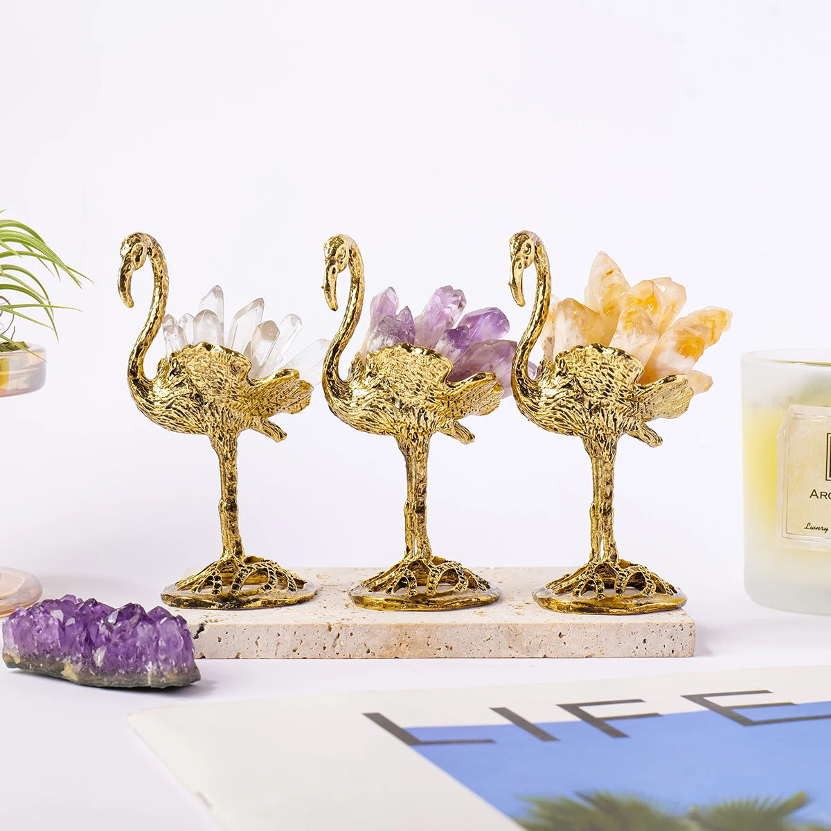 Dawn Dancer Crystal Flamingo