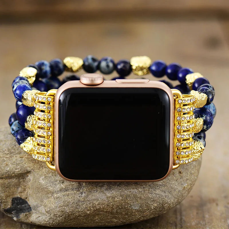 Blue Emperor Jasper Apple Watch Strap