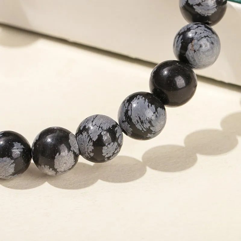 Snowflake Obsidian Bracelet