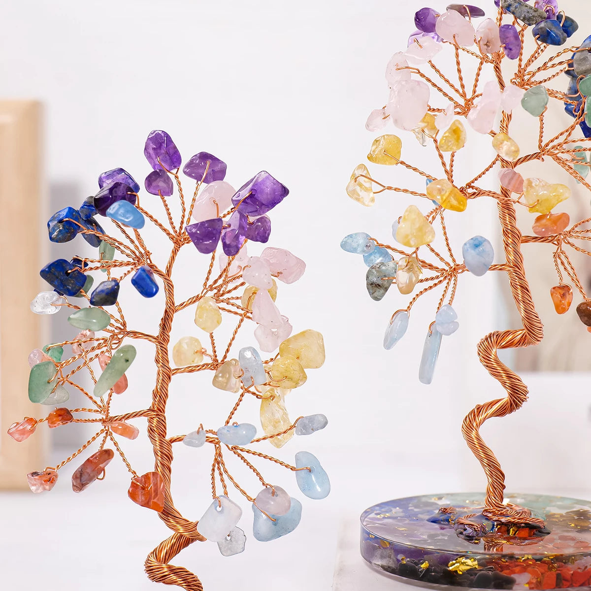 Twisted 7 Chakra Crystal Tree