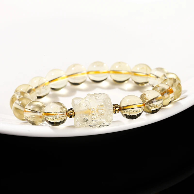 Lemon Quartz Charm Bracelet