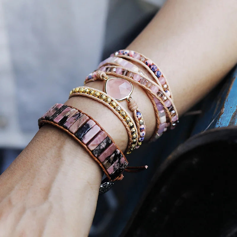 Boho Rosé Wrap Bracelet
