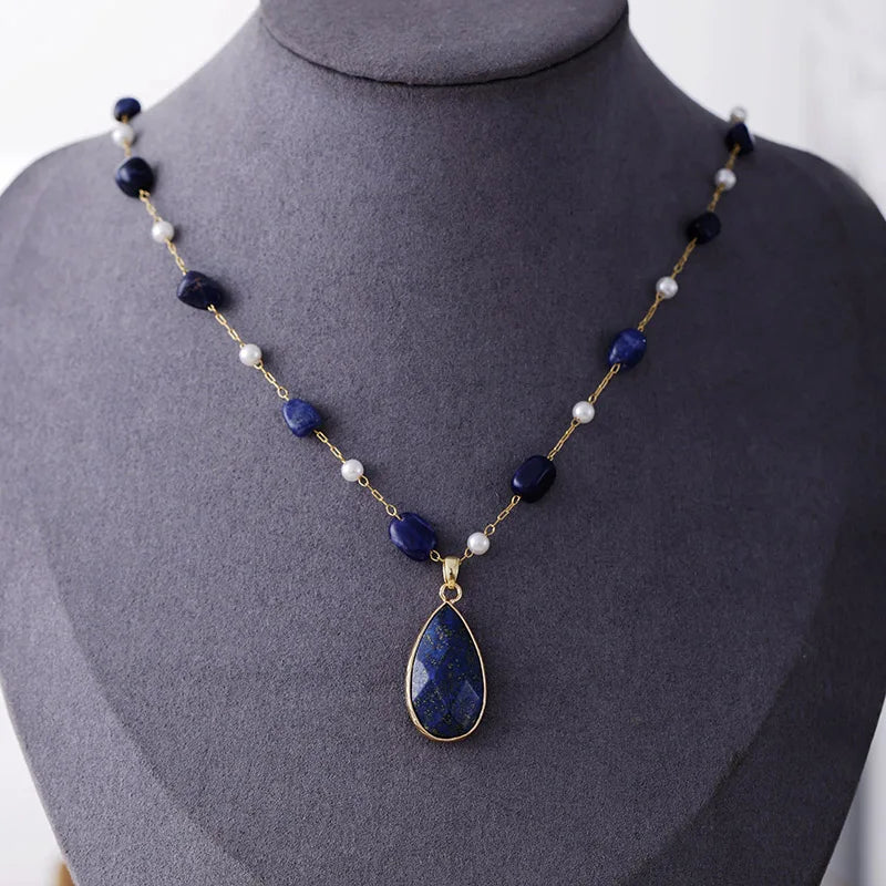 Lapis Lazuli Teardrop Necklace