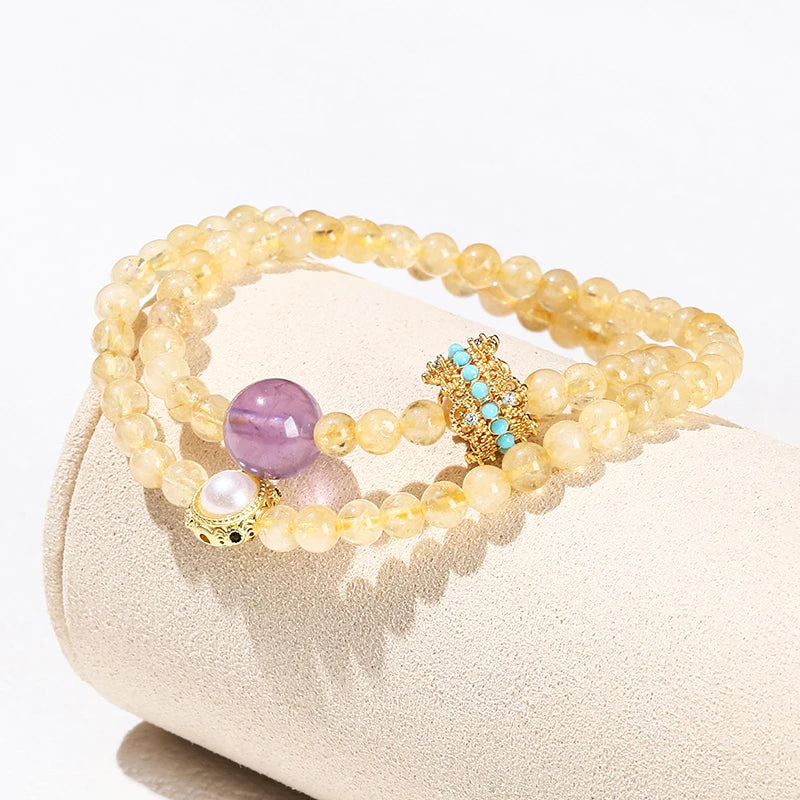 Double Layer Citrine Bracelet