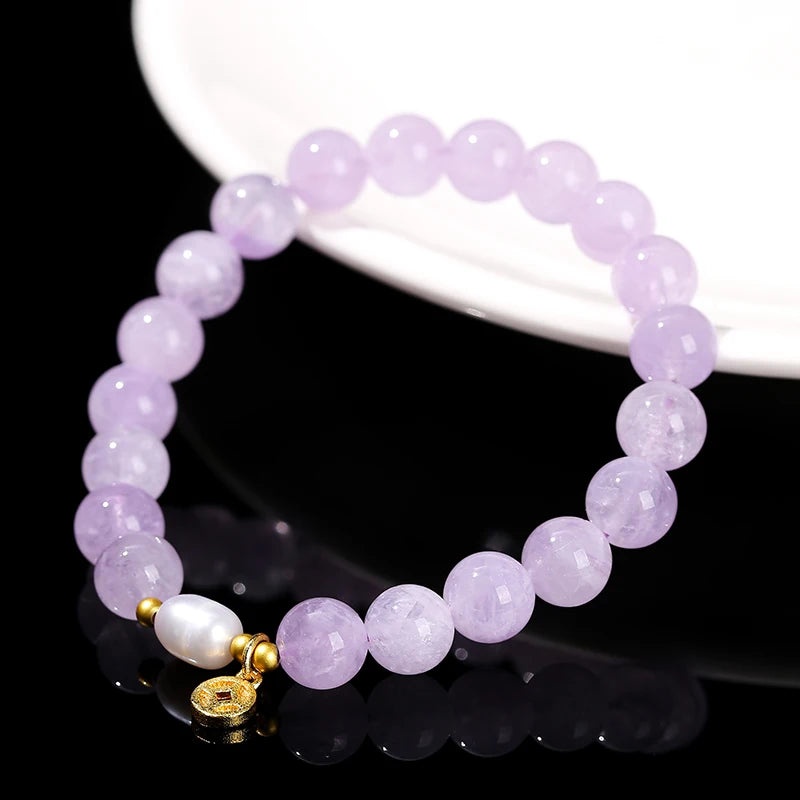 Lavender Amethyst Pearl Bracelet