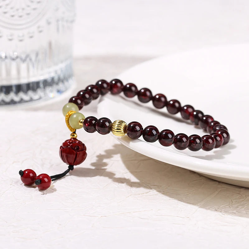 Garnet Cinnabar Bracelet