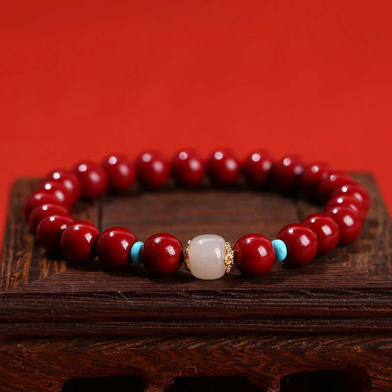 Fortune Cinnabar Jade Bracelet
