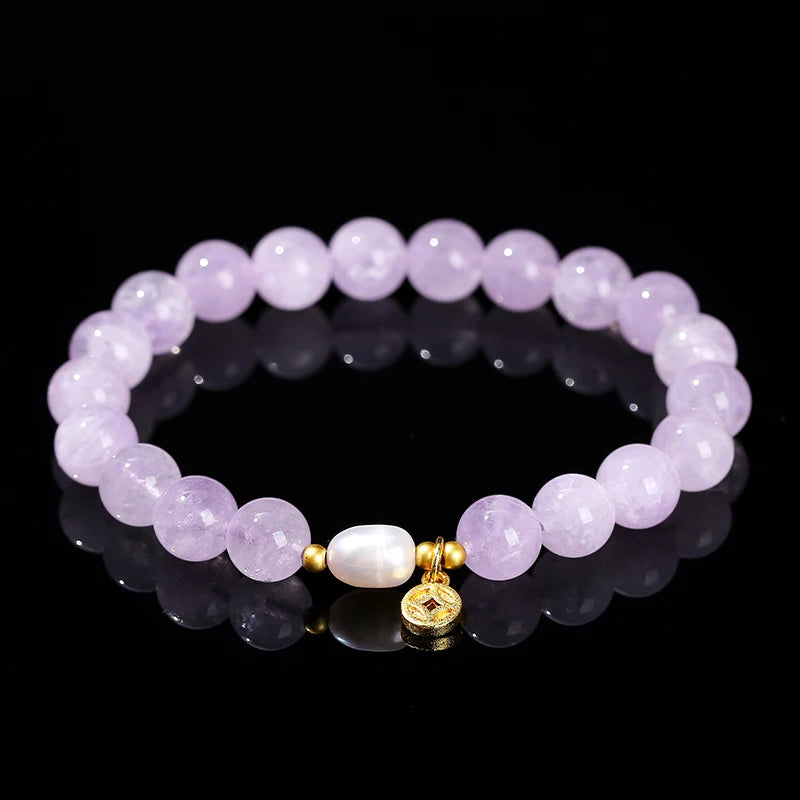 Lavender Amethyst Pearl Bracelet