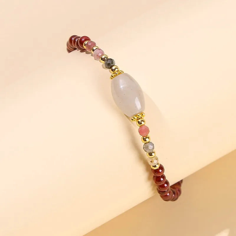 Lucky Garnet Chain Bracelet