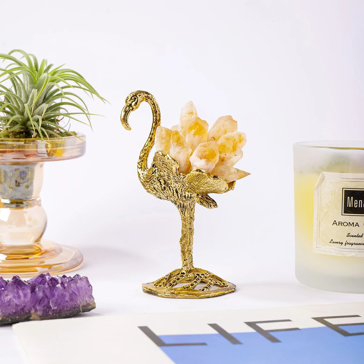 Dawn Dancer Crystal Flamingo