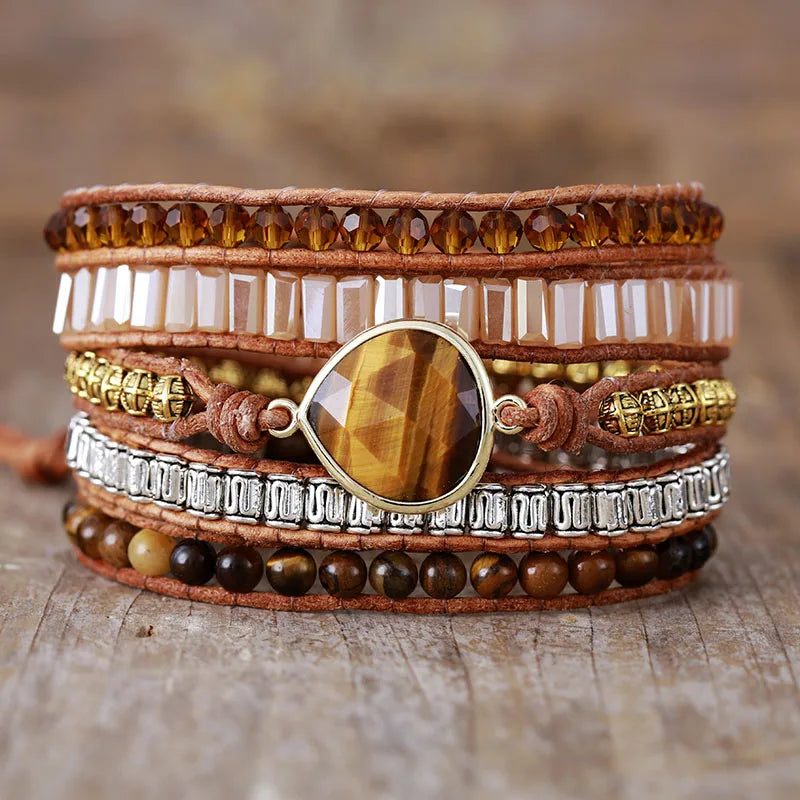 Bold Tiger Eye Wrap Bracelet