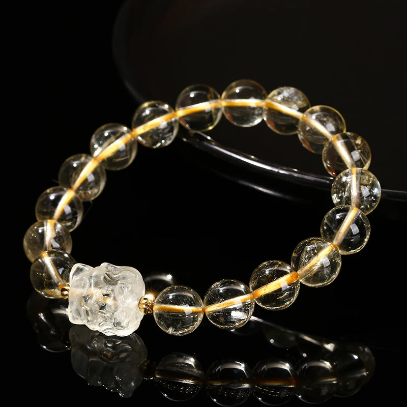 Lemon Quartz Charm Bracelet