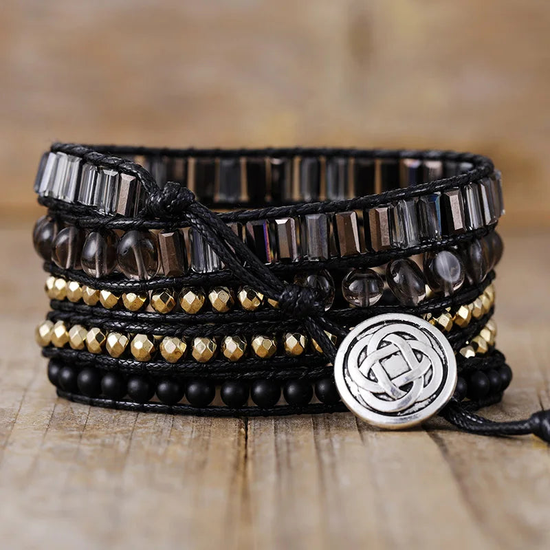 Black Onyx Protection Wrap Bracelet