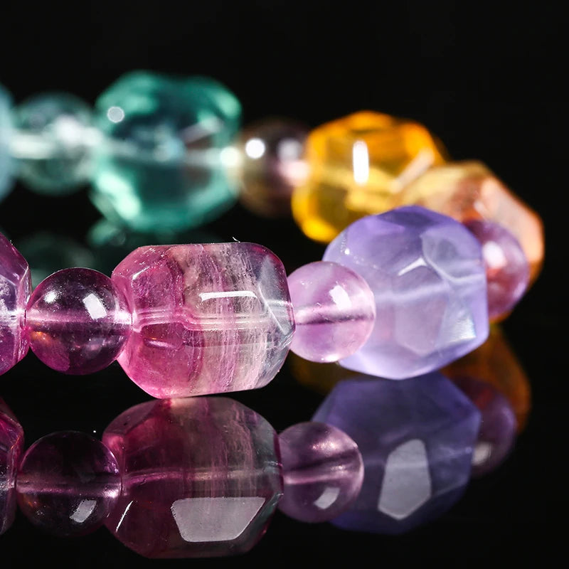 Irregular Rainbow Fluorite Bracelet