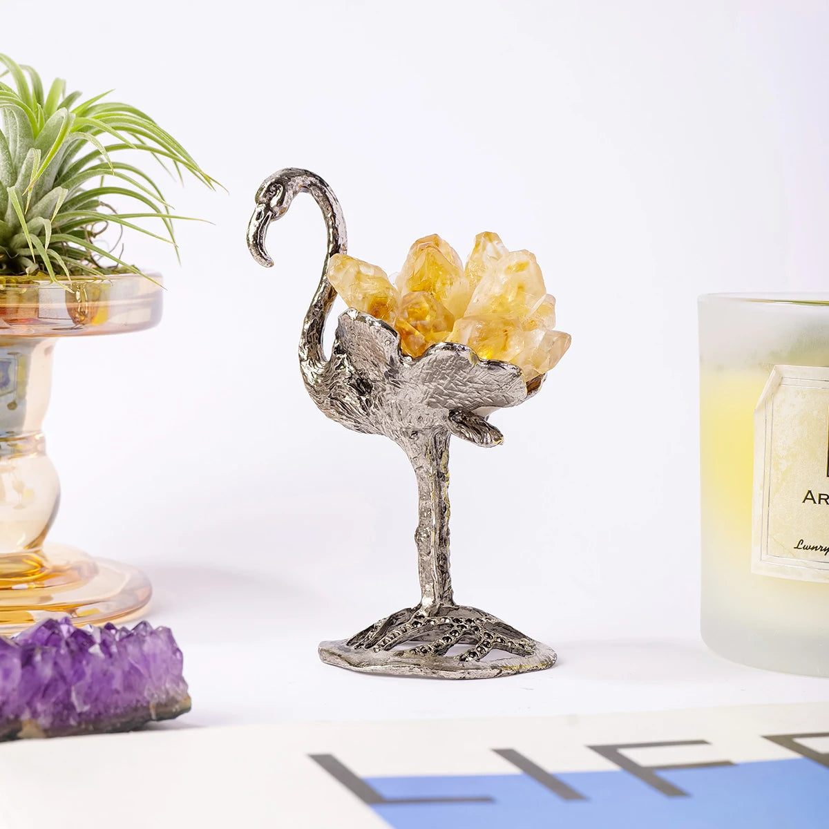 Dawn Dancer Crystal Flamingo