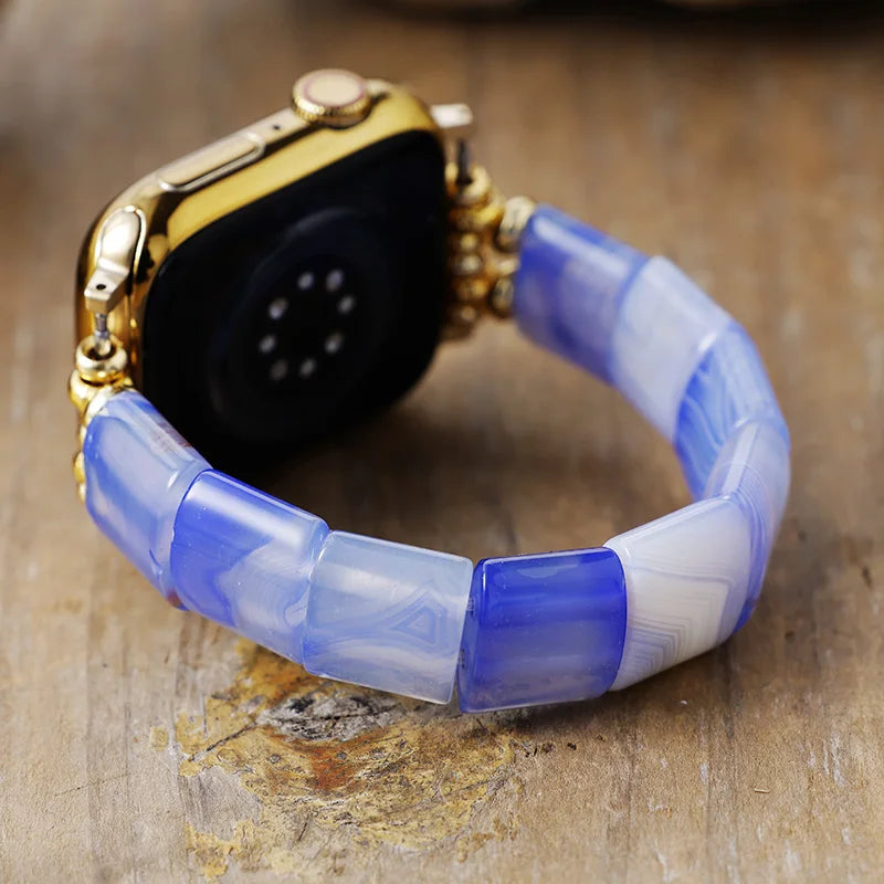 Blue Lace Agate Apple Watch Strap