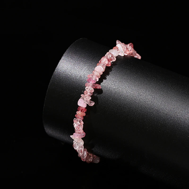 Strawberry Quartz Chain Bracelet
