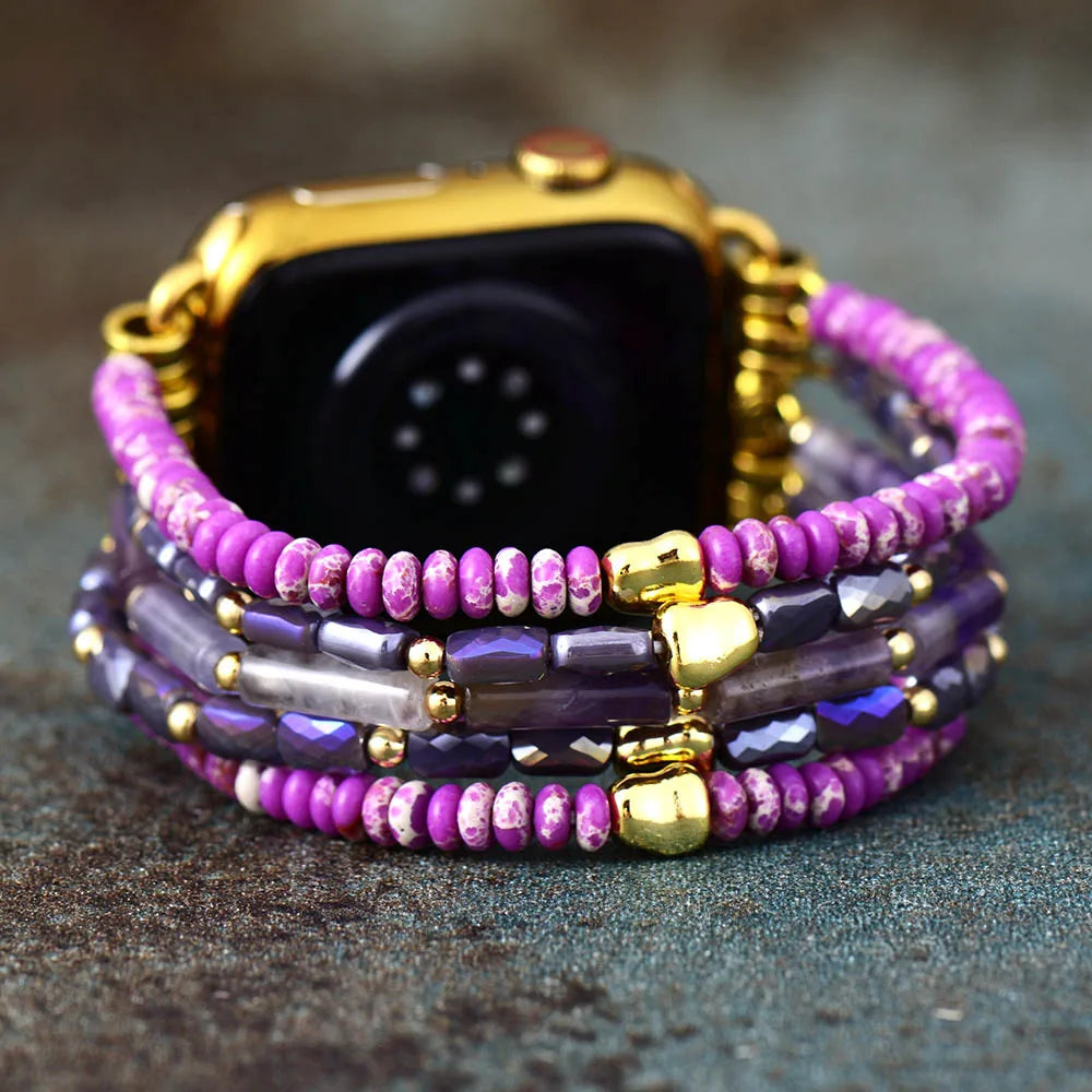 Royal Jasper Amethyst Apple Watch Strap