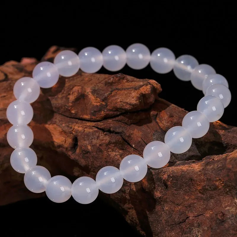 Peaceful White Agate Bracelet