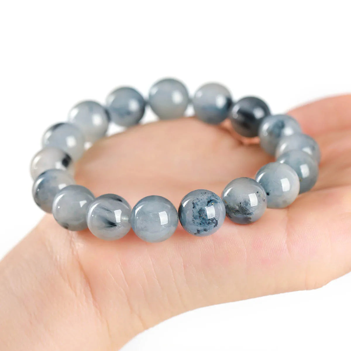 Blue Rutilated Quartz Bracelet