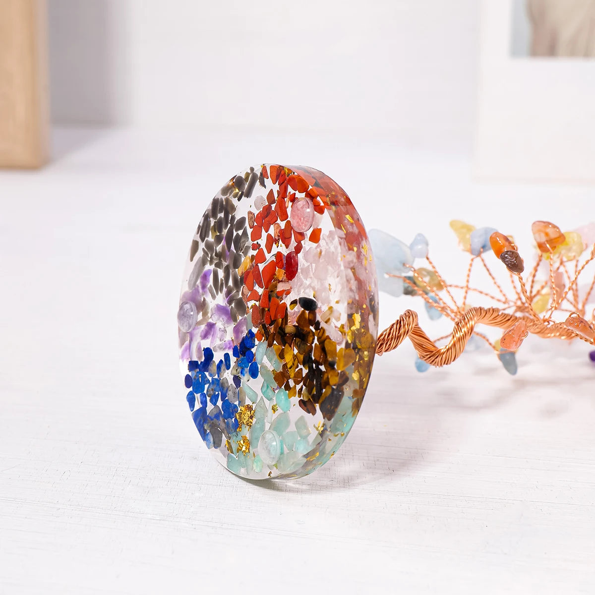 Twisted 7 Chakra Crystal Tree