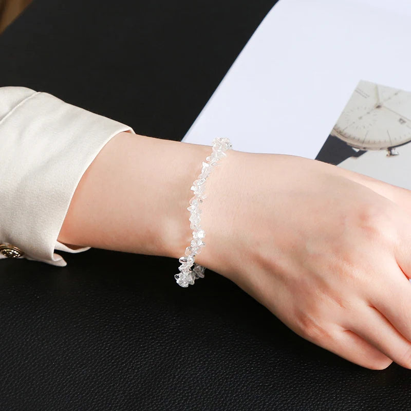 Clear Quartz Chain Bracelet