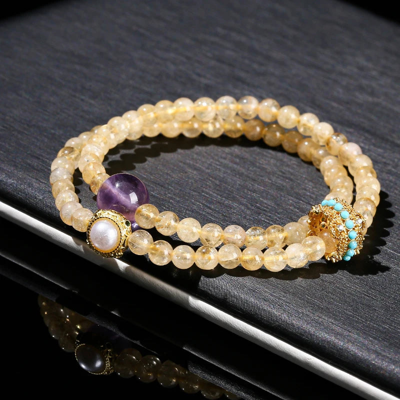 Double Layer Citrine Bracelet